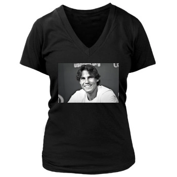 Rafael Nadal Women's Deep V-Neck TShirt