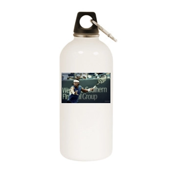 Rafael Nadal White Water Bottle With Carabiner