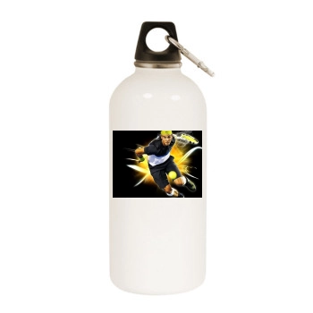 Rafael Nadal White Water Bottle With Carabiner