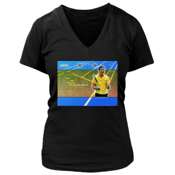 Rafael Nadal Women's Deep V-Neck TShirt