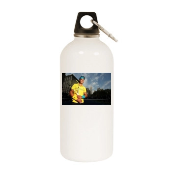 Rafael Nadal White Water Bottle With Carabiner