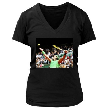 Rafael Nadal Women's Deep V-Neck TShirt