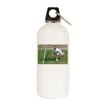 Rafael Nadal White Water Bottle With Carabiner