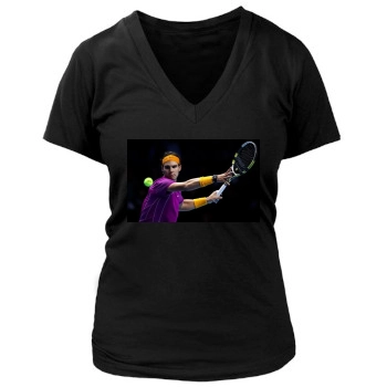 Rafael Nadal Women's Deep V-Neck TShirt