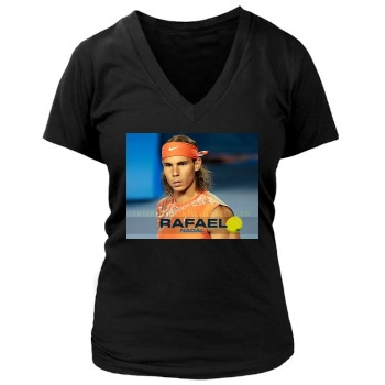 Rafael Nadal Women's Deep V-Neck TShirt