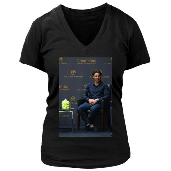 Rafael Nadal Women's Deep V-Neck TShirt