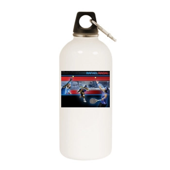 Rafael Nadal White Water Bottle With Carabiner