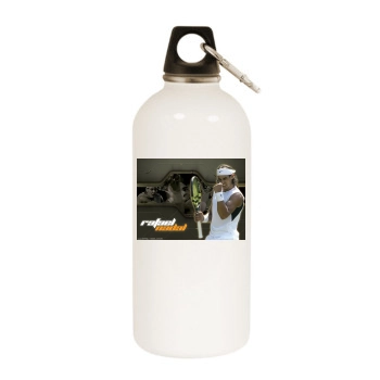 Rafael Nadal White Water Bottle With Carabiner