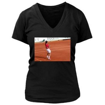 Rafael Nadal Women's Deep V-Neck TShirt