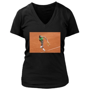 Rafael Nadal Women's Deep V-Neck TShirt