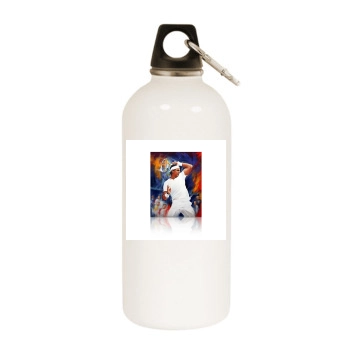 Rafael Nadal White Water Bottle With Carabiner