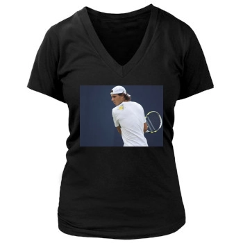 Rafael Nadal Women's Deep V-Neck TShirt