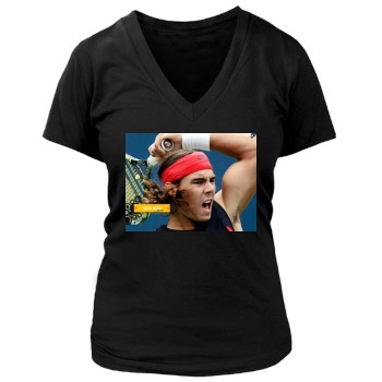 Rafael Nadal Women's Deep V-Neck TShirt