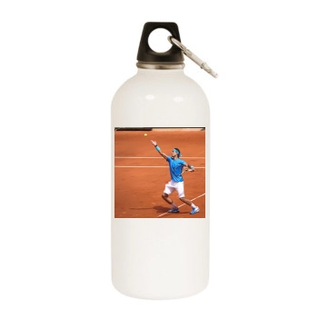 Rafael Nadal White Water Bottle With Carabiner