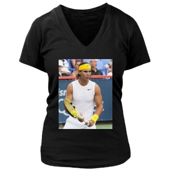 Rafael Nadal Women's Deep V-Neck TShirt