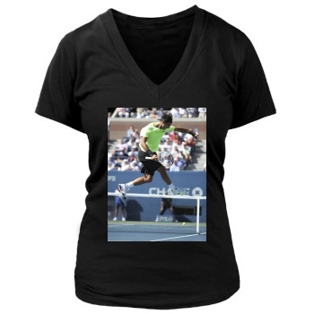 Rafael Nadal Women's Deep V-Neck TShirt