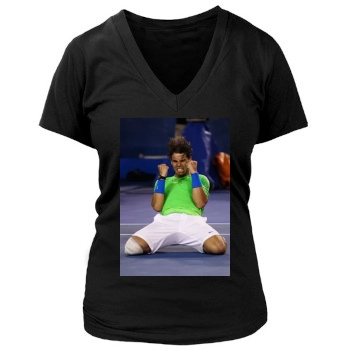 Rafael Nadal Women's Deep V-Neck TShirt