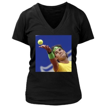 Rafael Nadal Women's Deep V-Neck TShirt