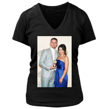 Channing Tatum Women's Deep V-Neck TShirt