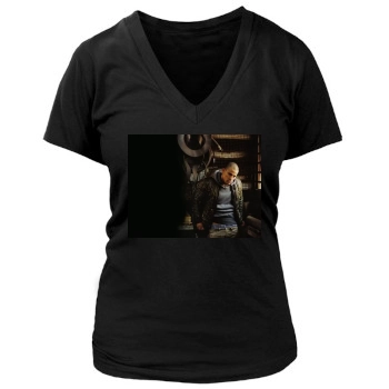 Channing Tatum Women's Deep V-Neck TShirt