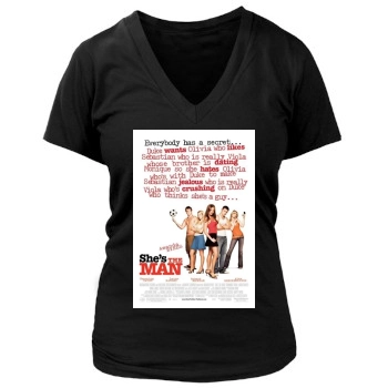 Channing Tatum Women's Deep V-Neck TShirt