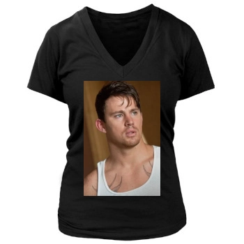 Channing Tatum Women's Deep V-Neck TShirt