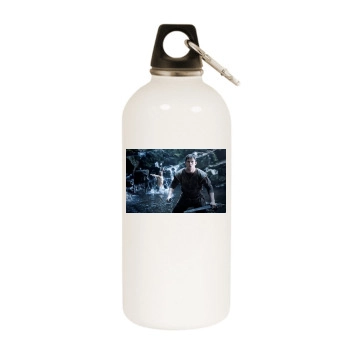 Channing Tatum White Water Bottle With Carabiner