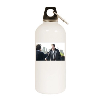 Channing Tatum White Water Bottle With Carabiner