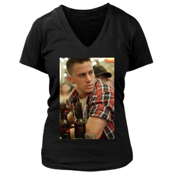 Channing Tatum Women's Deep V-Neck TShirt