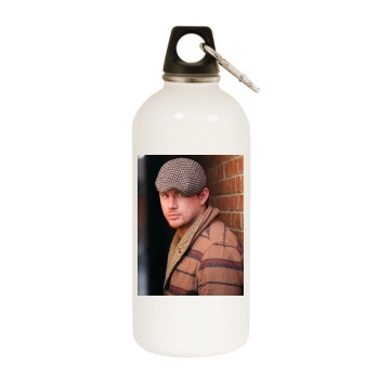 Channing Tatum White Water Bottle With Carabiner