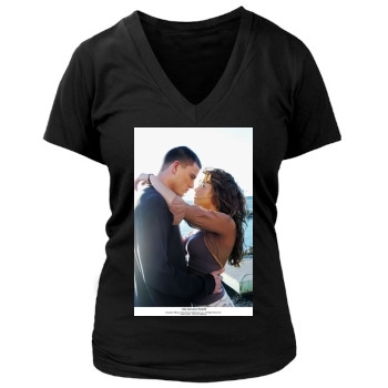 Channing Tatum Women's Deep V-Neck TShirt