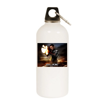 Channing Tatum White Water Bottle With Carabiner