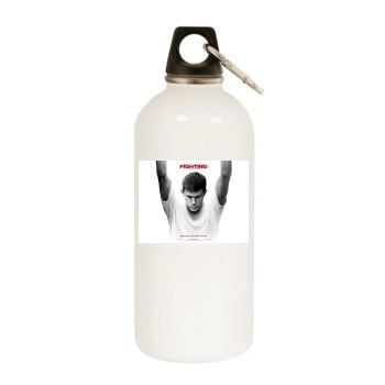 Channing Tatum White Water Bottle With Carabiner