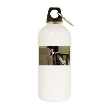 Channing Tatum White Water Bottle With Carabiner