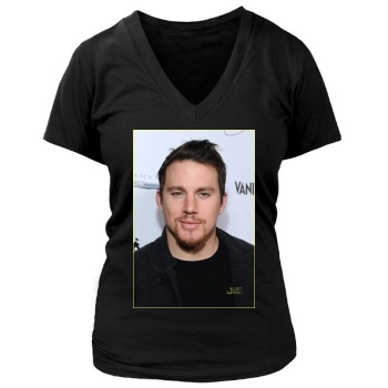 Channing Tatum Women's Deep V-Neck TShirt