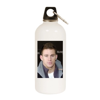 Channing Tatum White Water Bottle With Carabiner