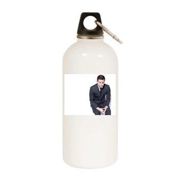 Channing Tatum White Water Bottle With Carabiner