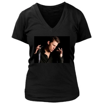 Channing Tatum Women's Deep V-Neck TShirt