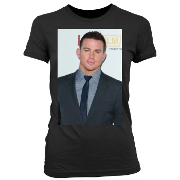 Channing Tatum Women's Junior Cut Crewneck T-Shirt