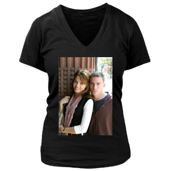 Channing Tatum Women's Deep V-Neck TShirt