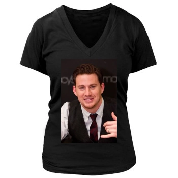 Channing Tatum Women's Deep V-Neck TShirt