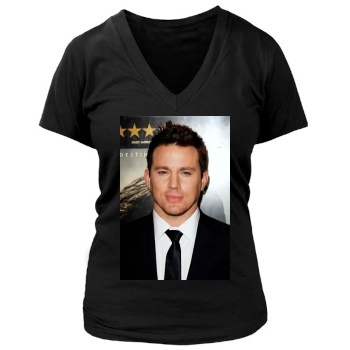 Channing Tatum Women's Deep V-Neck TShirt