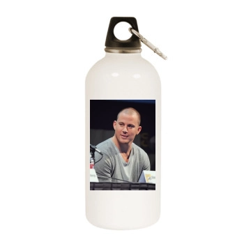 Channing Tatum White Water Bottle With Carabiner