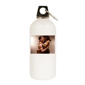 Channing Tatum White Water Bottle With Carabiner