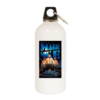 Channing Tatum White Water Bottle With Carabiner