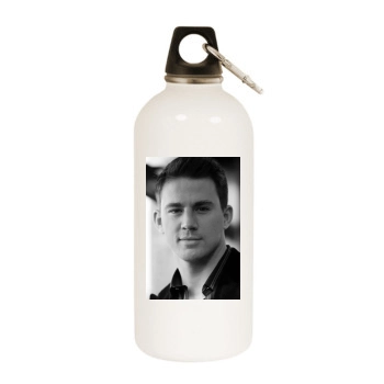 Channing Tatum White Water Bottle With Carabiner