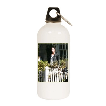 Channing Tatum White Water Bottle With Carabiner