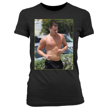 Channing Tatum Women's Junior Cut Crewneck T-Shirt