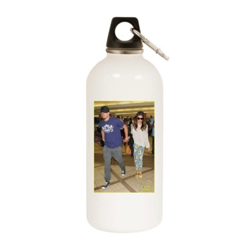 Channing Tatum White Water Bottle With Carabiner