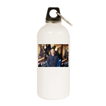 Channing Tatum White Water Bottle With Carabiner